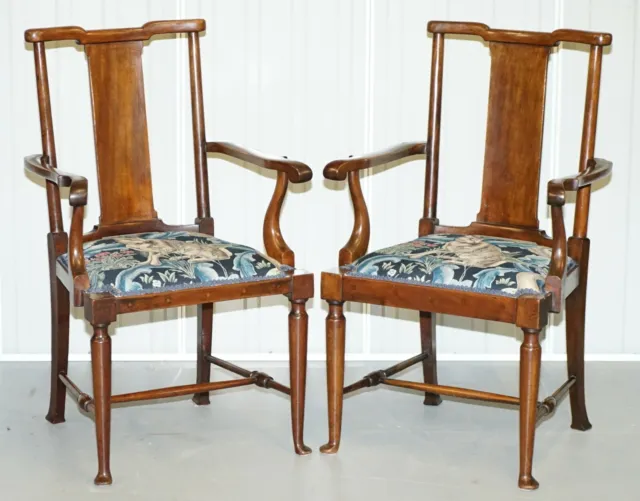Restored Suite Of William Morris Richard Norman Shaw Tabard Bench & Armchairs 3