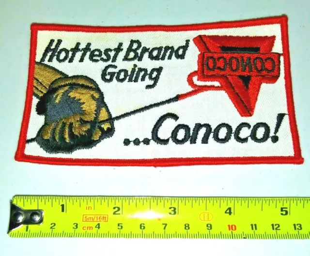 VINTAGE Embroidered Automotive Gasoline Patch UNUSED CONOCO LARGE