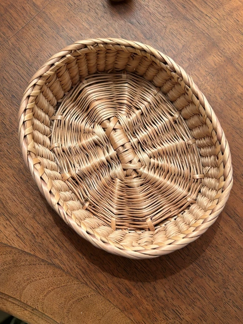 Corbeille en métal tressé VINTAGE - Panière Coupe vannerie