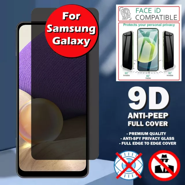 Privacy Screen Protector For Samsung Galaxy A13 A14 A53 Anti-Spy Tempered Glass