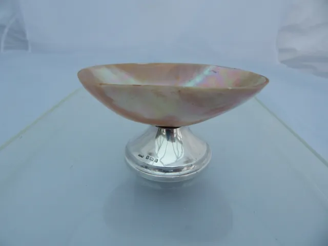 Lovely Edwardian English Sterling Silver & Mother Of Pearl Bonbon Dish