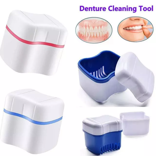 Dental Denture False Teeth Box Storage Case Bath Artificial Organizer Teeth R9C2