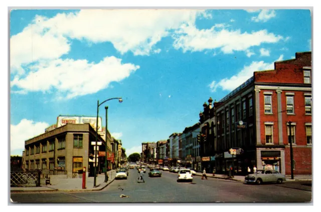 Vintage 1960s- East Main Street - Lockport, New York Postcard (UnPosted)