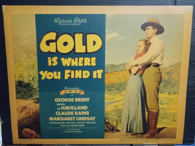 Title Card 1938 GOLD IS WHERE YOU FIND IT George Brent Olivia De Havilland Title Card 1938 GOLD IS WHERE YOU FIND IT George Brent Olivia De Havilland