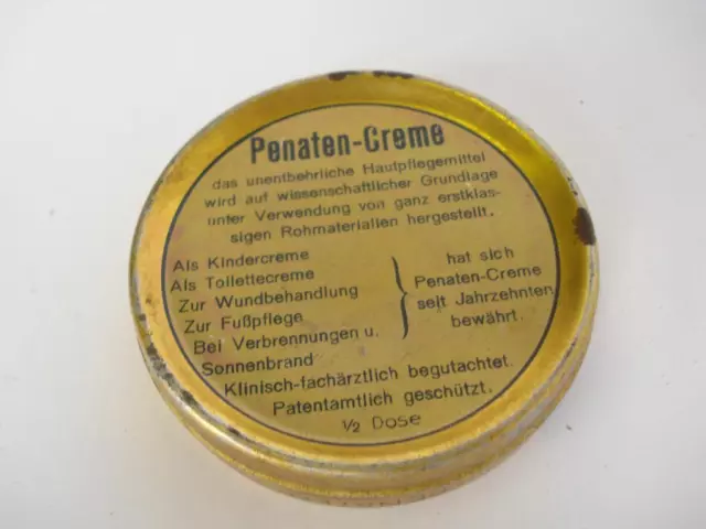 1940s VINTAGE GERMAN CHILD CREAM TIN BOX - PENATEN 3