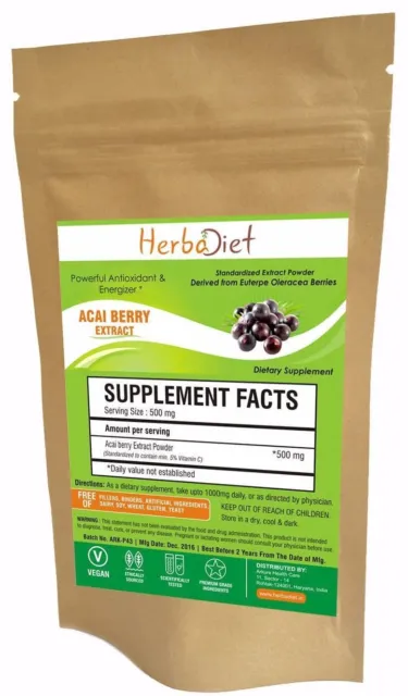 Acai Berry Extract Powder HIGH STRENGTH Slimming Diet Weight Loss Fat Burner