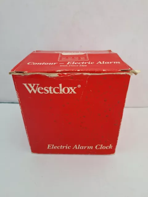 Vintage Westclox Electric Alarm Clock Contour Boxed