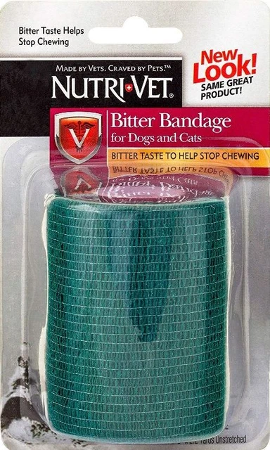 Nutri-Vet 5.1cm Bitter Vendaje para Perros y Gatos Colores Variedad, 1 Count