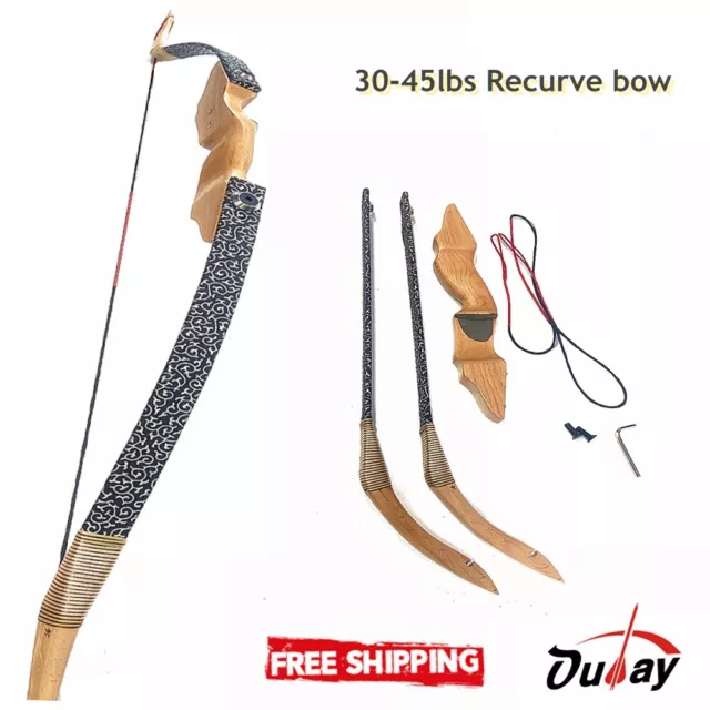 35lbs 40lbs 45lbs Archery Takedown Recurve Bow Right Hand Traditional Hunting