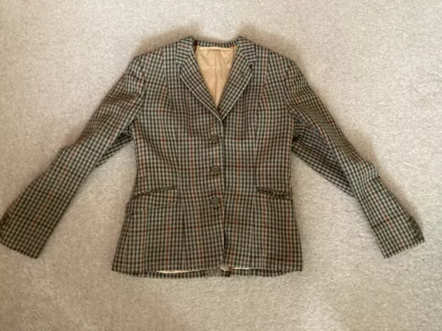 Vintage Ladies Riding Jacket 40s Wool Tweed Charles Gelding Tailors London