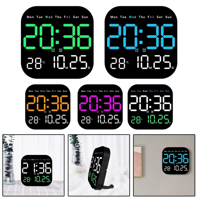 Dehongwang Horloge d'échecs numérique avancée avec minuteur de jeu et d' échecs, affichage numérique ABS professionnel – Bleu