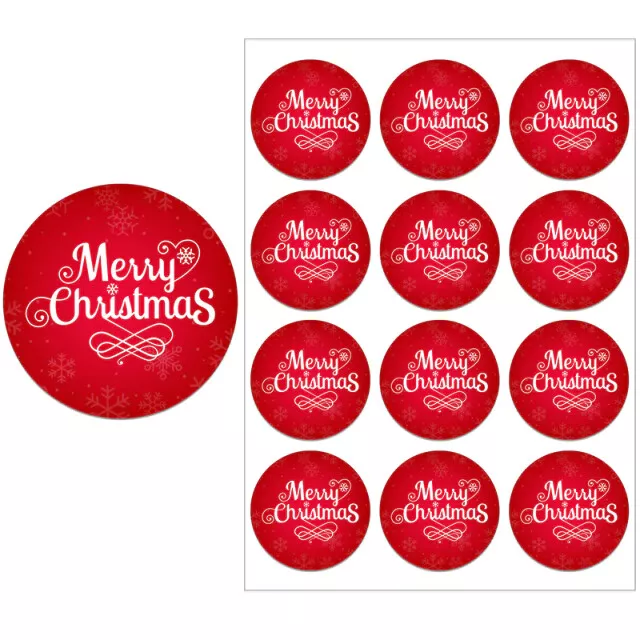 12 Sticker Weihnachtssticker Frohe Weihnachten Aufkleber Merry Christmas Xmas