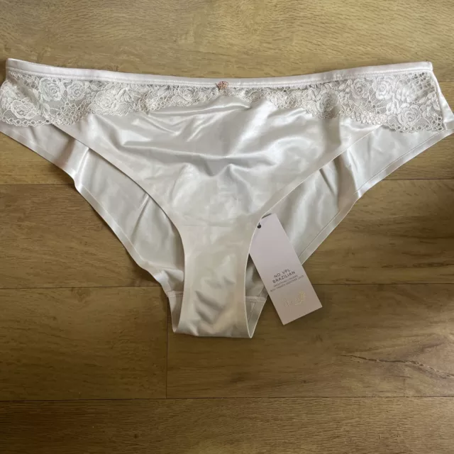 M&S ROSIE FOR AUTOGRAPH Smoothing No VPL Brazilian Knickers Size 16 Opaline