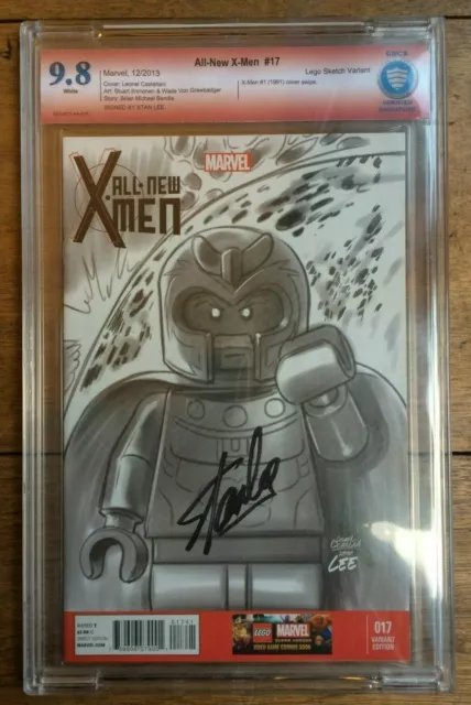 All New X-Men #17 Lego Sketch Variant X-Men #1 Swipe CBCS 9.8 Signed by Stan Lee