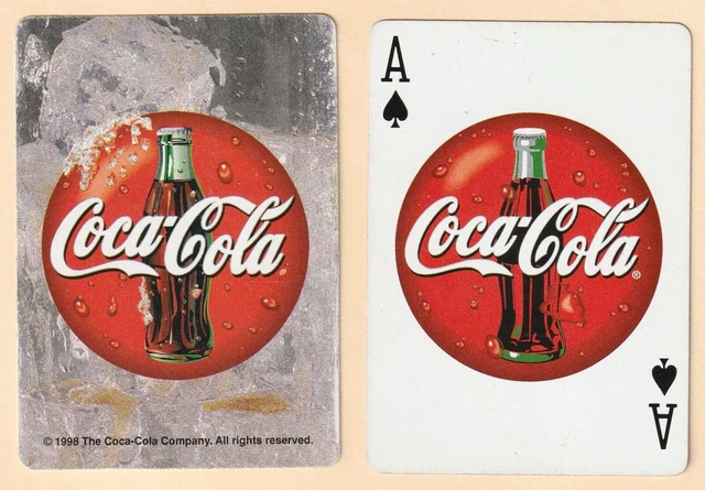 1998 Coca-Cola Company  Playing Cards Ace of Spades Swap Cards NM / MINT.