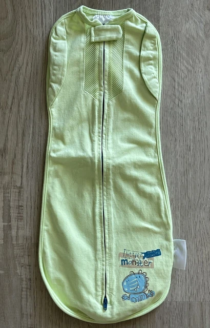 Convertible Woombie Baby Sleep Sack Green Little Monster Newborn 5-13 lb Swaddle