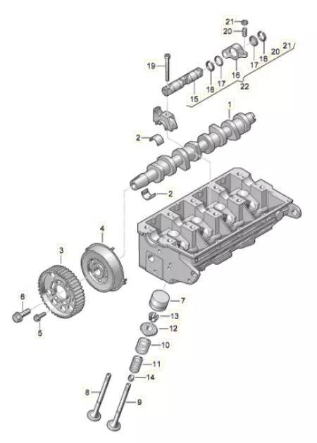 Kit Arbre à Cames pour VW Audi Seat 1,9 Tdi Pd Atd Bkc Bxe Acier idem 038109101R 3