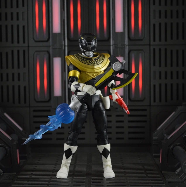 POWER RANGERS LIGHTNING collection Custom Black ranger (Gold Zeo Shield ...