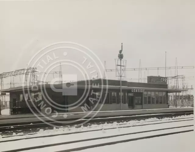 Railroad Photo Canadian Pacific Railway Station Scene Leaside, Ontario 1965
