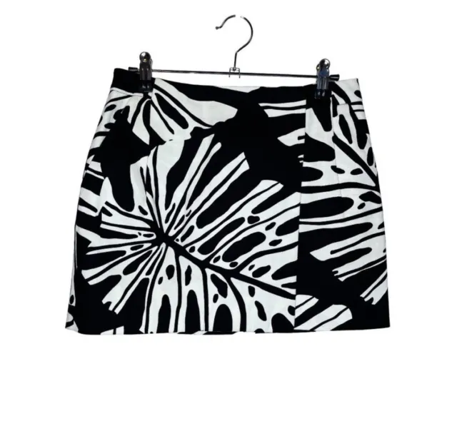 Diane Von Furstenberg Women's Palm Leaves Mini Melissa Canvas Wrap Skirt SZ 2