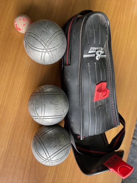 Boules De Pétanque Anciennes Vintage - Paire, Sans Marque, Fabrication France, Occasion