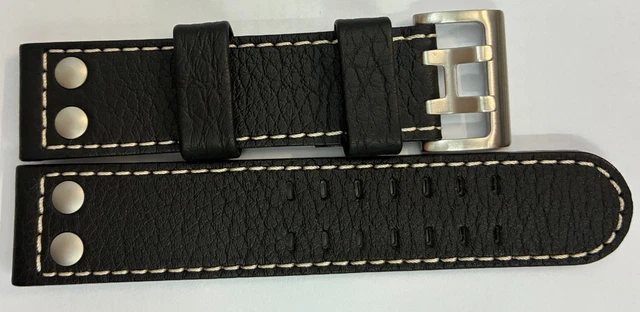 Bracelet De Montre Hamilton En Cuir Véritable Bleu Nuit - Largeur 20mm - Neuf Sans étiquette