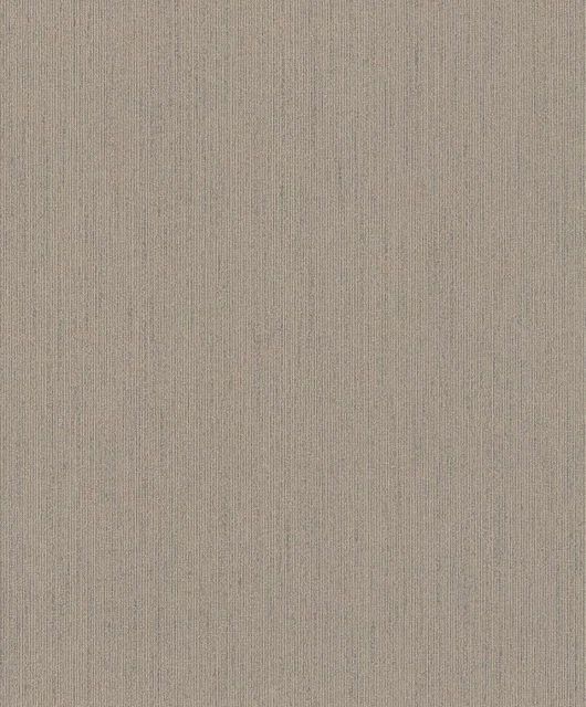 Rasch Tapete Rocknrolle 536140 Uni Unicolor de Rayas Braun Papel Pintado Fieltro