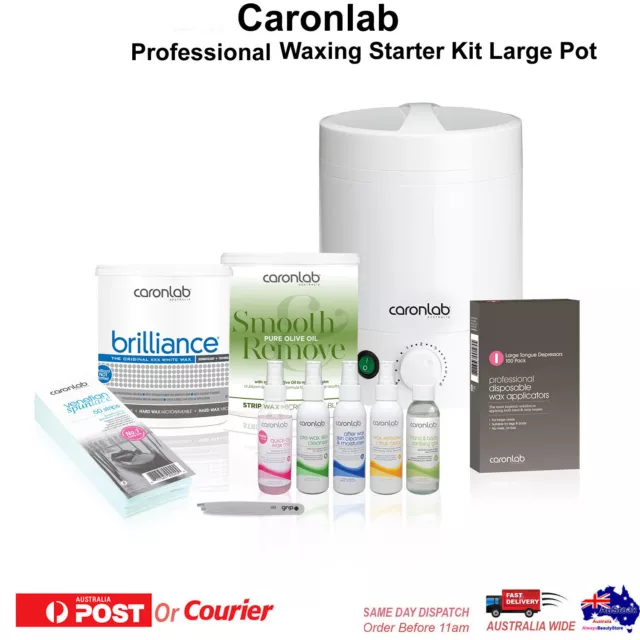 Caronlab Professional Wax Waxing Starter Kit Large Pot 1L Spatula