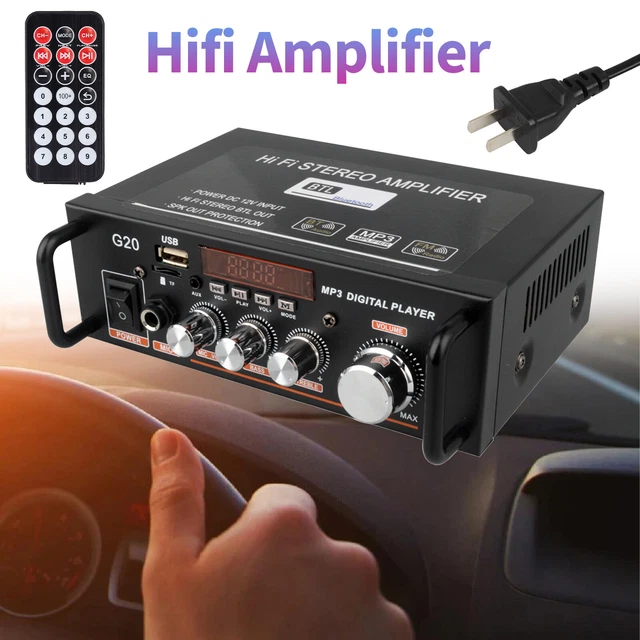 BLUETOOTH AUDIO AMPLIFIER Receiver Home Stereo Power Amp Remote USB