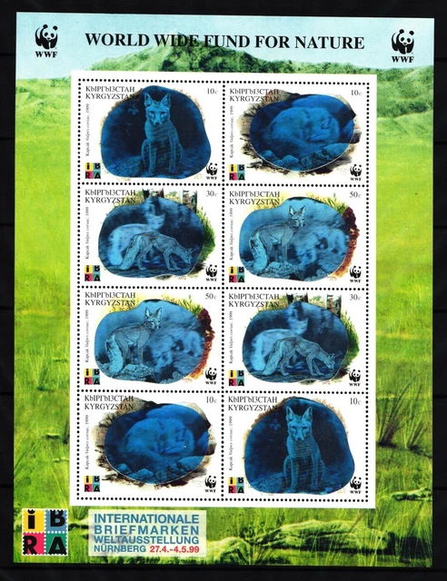 Kirgisien 172-175 postfrisch Kleinbogen / Wildtiere #IH455