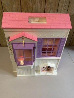 VINTAGE 1996 BARBIE 3 Part/Room Folding Pretty House Mattel #16961