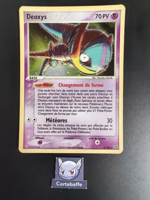 Carte Pokemon Deoxys 2/106 HOLO Emeraude Bloc EX