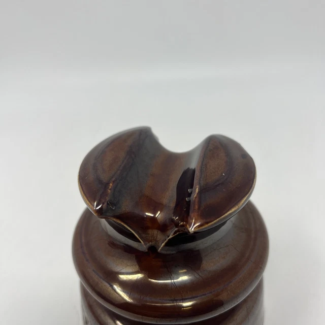 Vintage Rare Locke HI-Top 77 USA Porcelain Electrical Insulator Chocolate Brown 14
