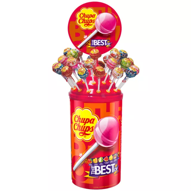 Chupa Chups - Boîte de 50 Mini Sucettes The Best Of - la Pulpe de