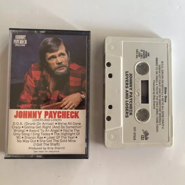 Johnny Paycheck : Lovers and Losers-cassette-1982- *Fast Combined Shipping*