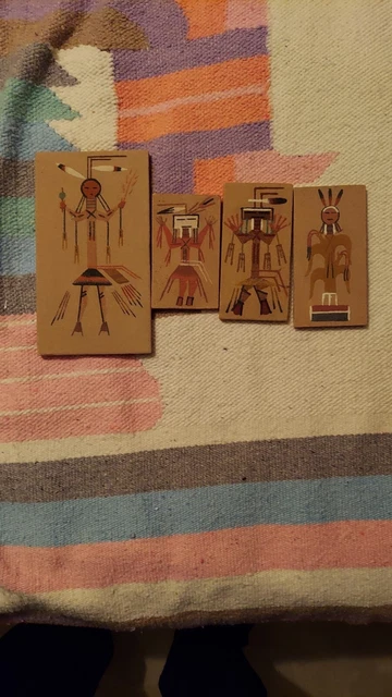 Vintage Navajo Native American Sand Art, Healing Set lot