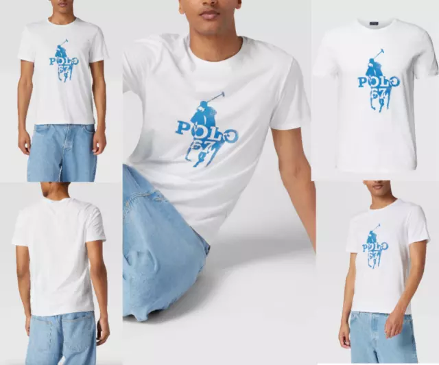 Polo Ralph Lauren Polo Player 67 Print T-Shirt Shirt Custom Slim Fit Tee New M
