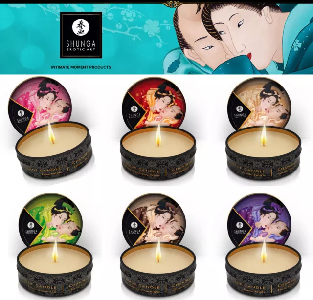 Shunga Massage Candle 30ml Oil Herbal Aphrodisiac Spanish Fly Love Erotic Art