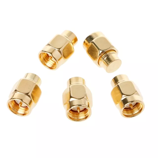 5PCS 50 OHM RF Coaxial Gold plated Termination LOADS SMA male connector