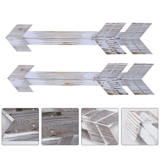Weiß Holz Wandschmuck Rustikales Holzdekor Wandbehang Kunst