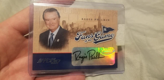 2004 Donruss Fans of the Game Regis Philbin autographed Yankees