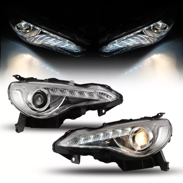 LED DRL Headlights For 2013-2016 Subaru BRZ /Scion FR-S /Toyota 86 Headlamps L&R