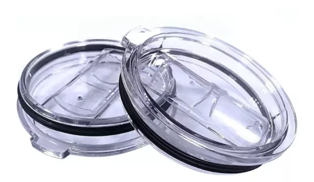 Stainless Steel Tumbler Lid Travel Cup Fit Yeti Rambler Inner 2 Lids 30 Oz Clear