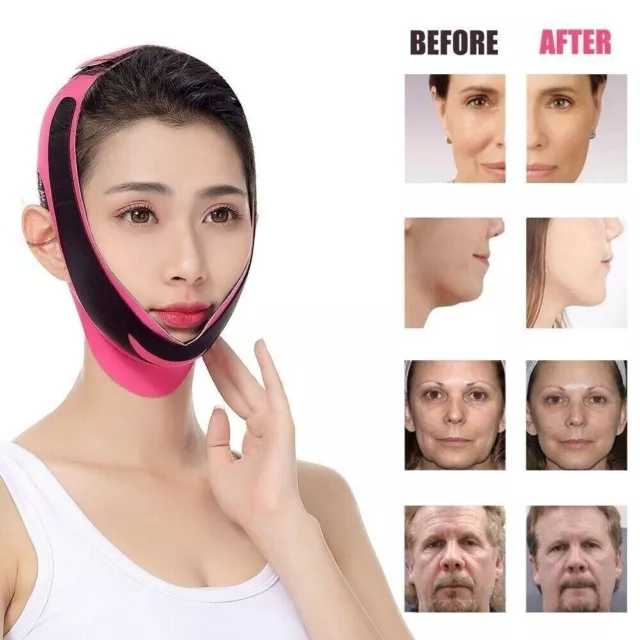 CHEEK SLIMMING BELT Face Slimming Elastic Bandage Face Shaper Face Lift  Bandage $14.86 - PicClick AU