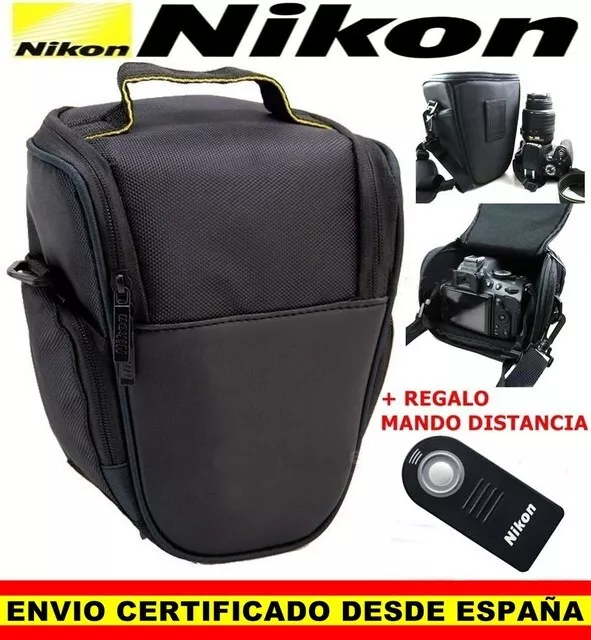 Mochila Bolso Funda De Camara Fotografica Nikon D3400 D3300 D5200 D7100 Mando ++