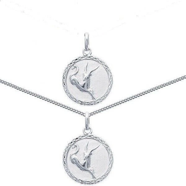 Pendentif Bélier En Argent 925 Rhodié - Forme Ovale 18mm - Filigrane Zodiaque - Dolly-Bijoux - Neuf Avec étiquettes