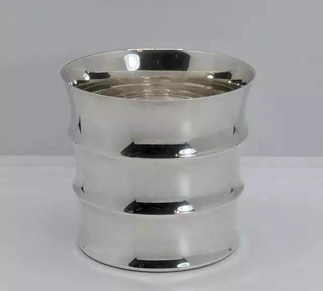 TIFFANY and Co Sterling Silver Spooled Modernist Beaker / Cup / Vase No 550