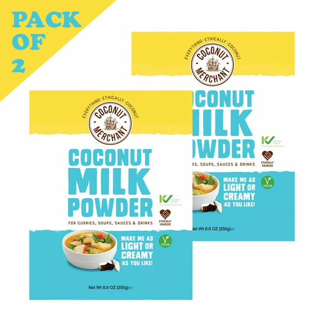 Coconut Merchant Vegano Latte di Cocco Polvere 250g - Confezione Di 2