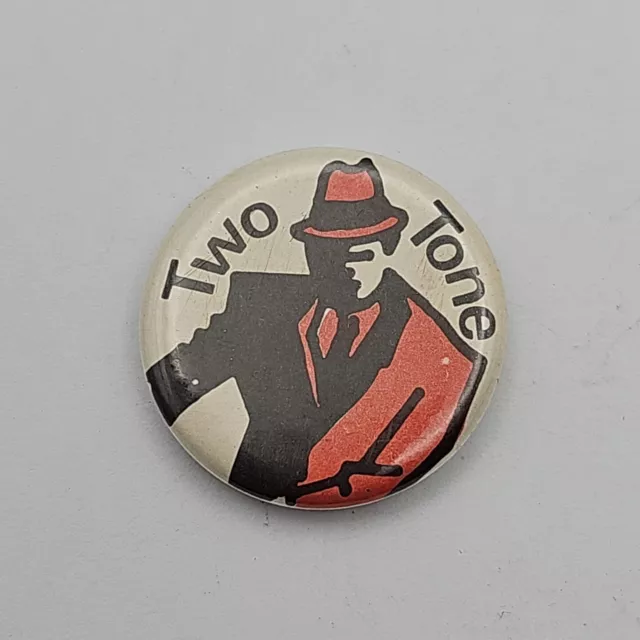 Vintage 1980s 2 Two Tone Ska Pin badge Madness 25mm Diameter