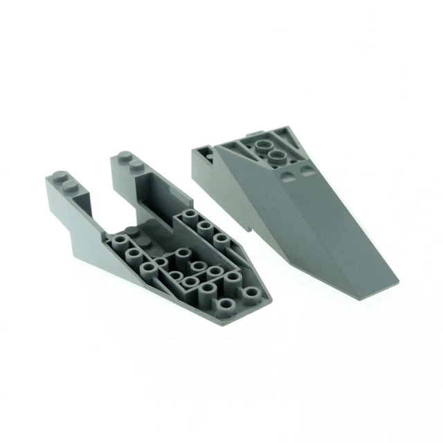 2x Lego Cockpit alt-hell grau 11x4x2 Keil Front Heck Kuppel Kanzel 6058